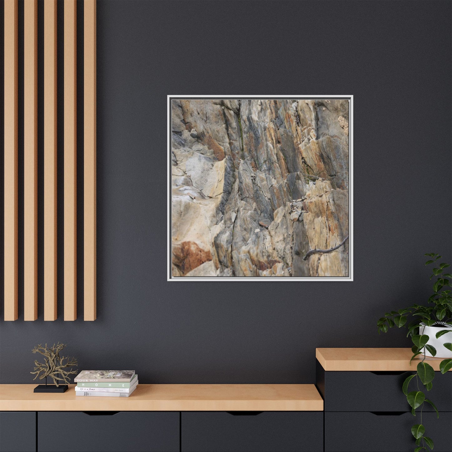 Stone's Silent Symphony - Unique Stretched Canvas Wall Art - Art By Earth