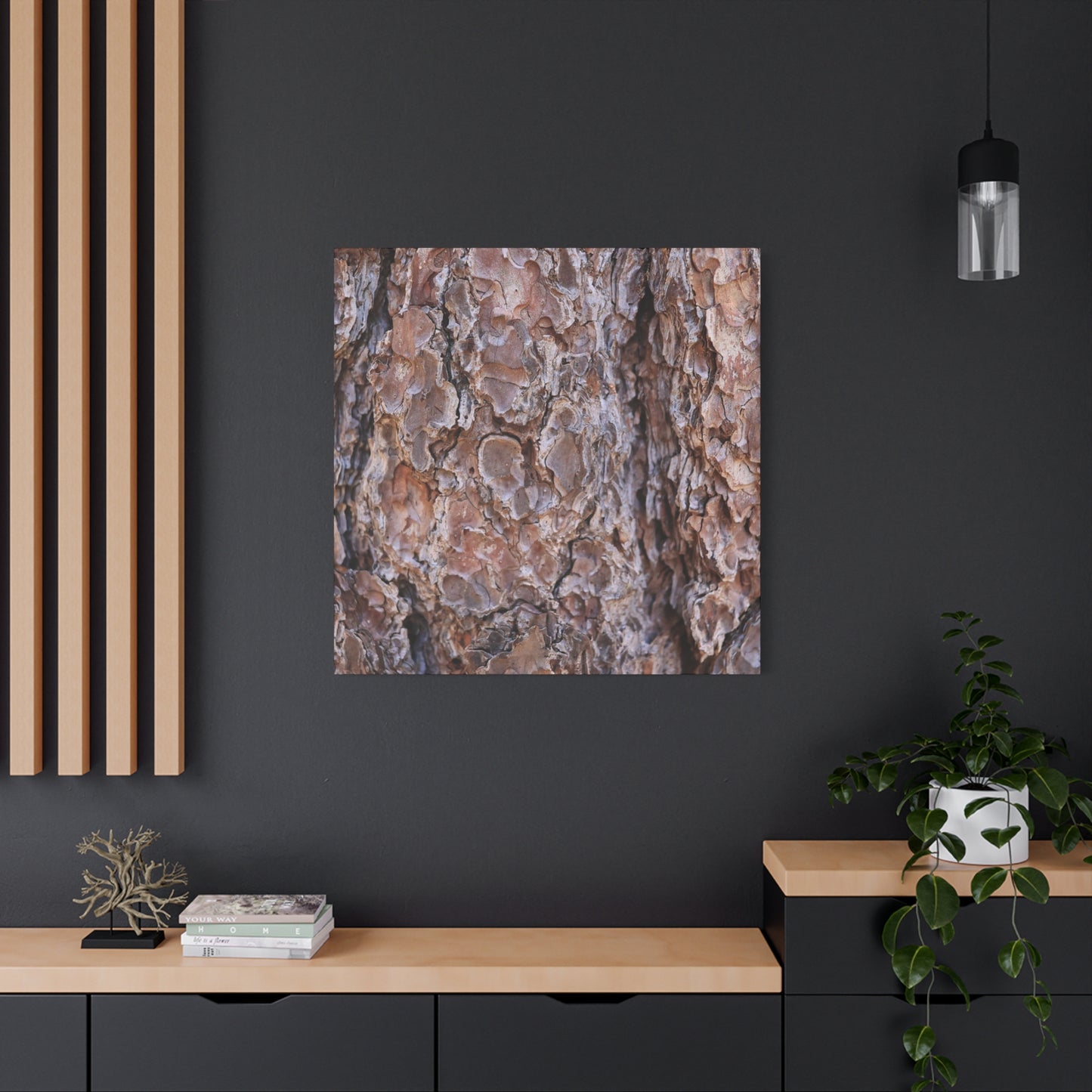 Rugged Bark Landscape - Unique Frameless Canvas Wall Art - Art By Earth