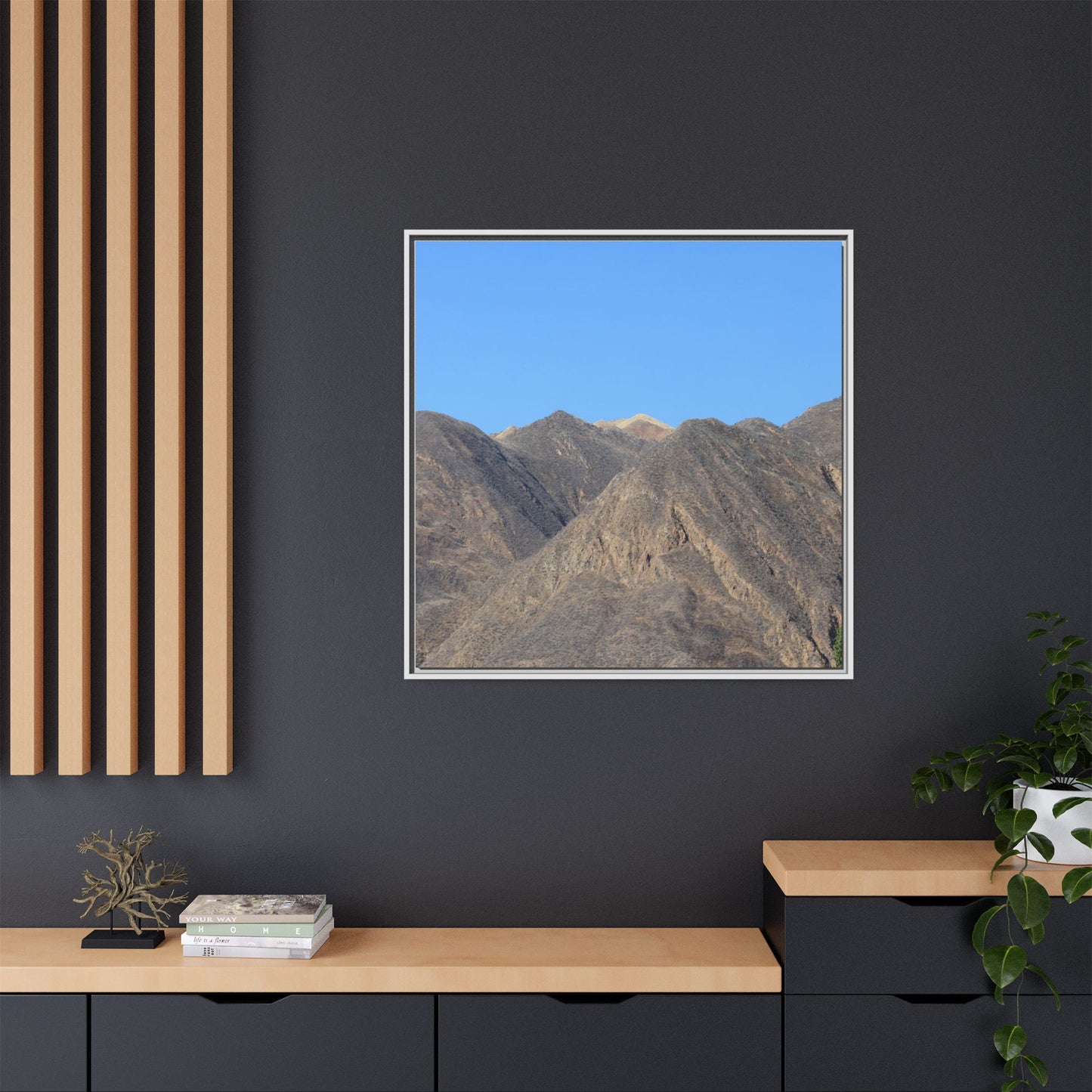 Echoes of Barren Peaks - Unique Stretched Canvas Wall Art - Art By Earth