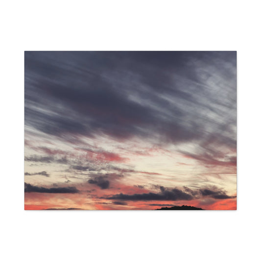 Sunset Over Mountains - Unique Frameless Canvas Wall Art - Art By Earth