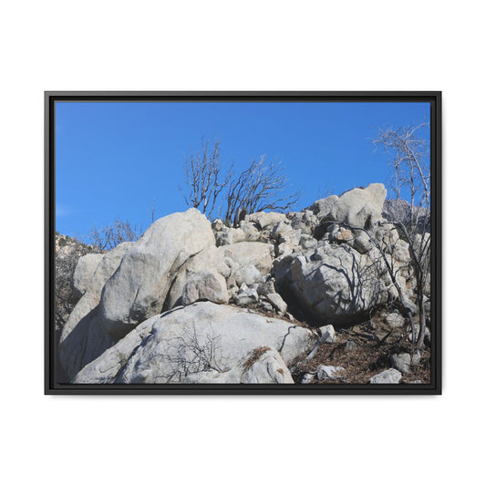 Barren Landscape with Boulder Formations - Unique Stretched Canvas Wall Art - Art By Earth