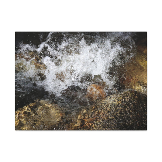 Stone and Surge - Unique Frameless Canvas Wall Art - Art By Earth
