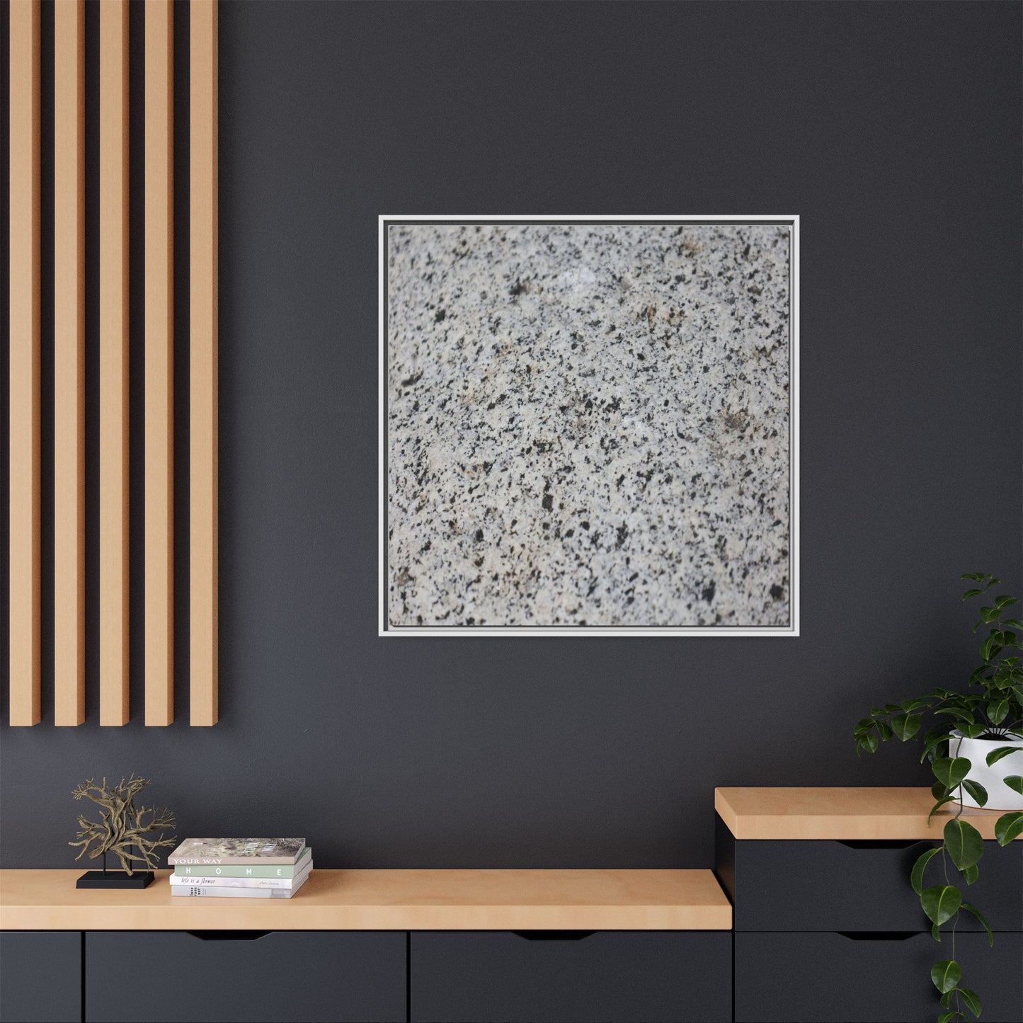 Monochrome Mosaic - Unique Stretched Canvas Wall Art - Art By Earth