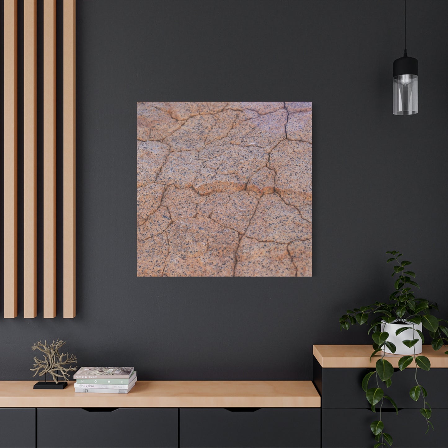 Cracked Earth's Whispers - Unique Frameless Canvas Wall Art - Art By Earth