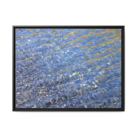 Aqua Fragments - Unique Stretched Canvas Wall Art - Art By Earth