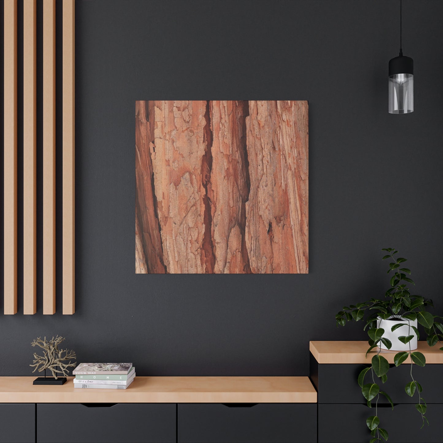 Bark Layers of Time - Unique Frameless Canvas Wall Art - Art By Earth
