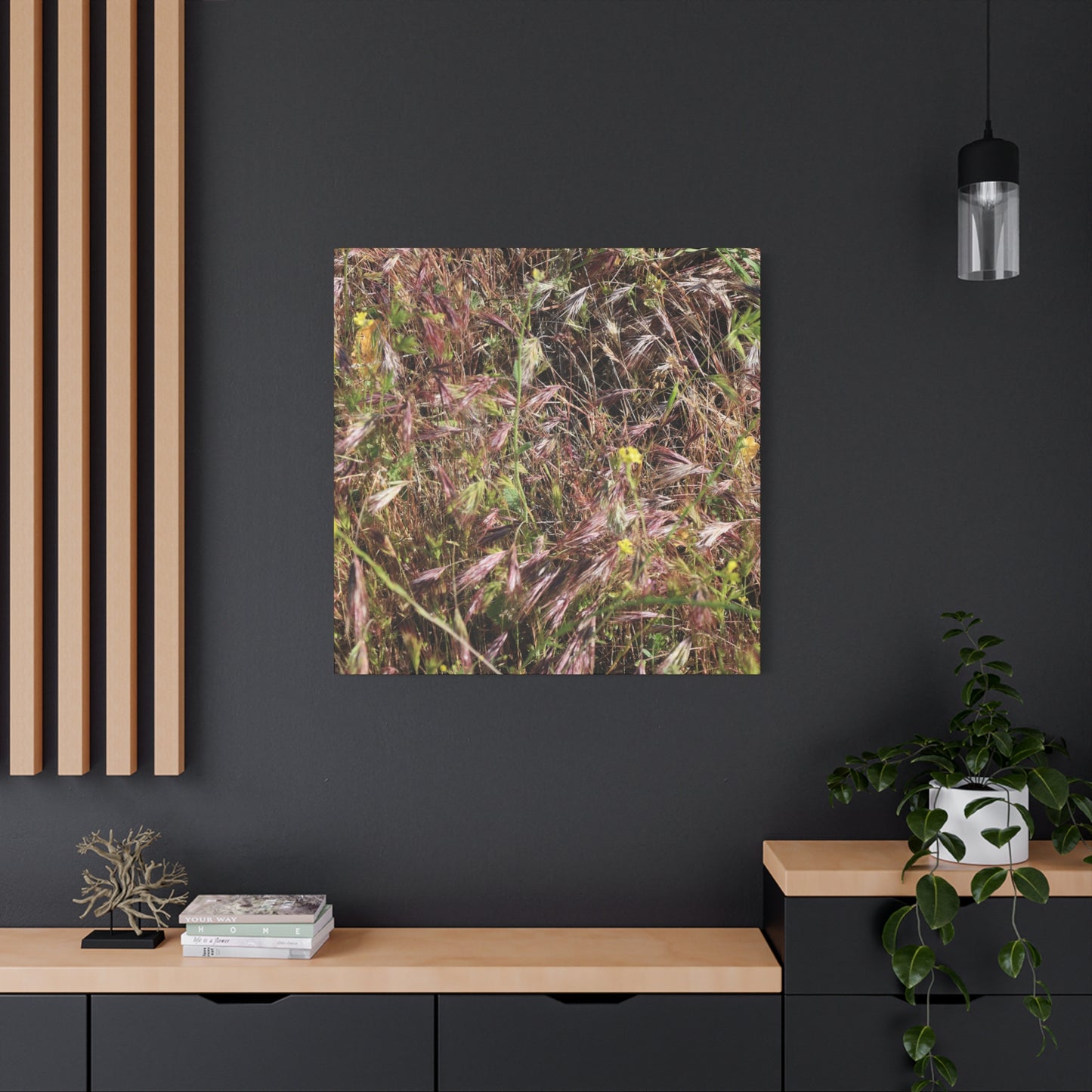 Autumn Wildflower Meadow in Transition - Unique Frameless Canvas Wall Art - Art By Earth