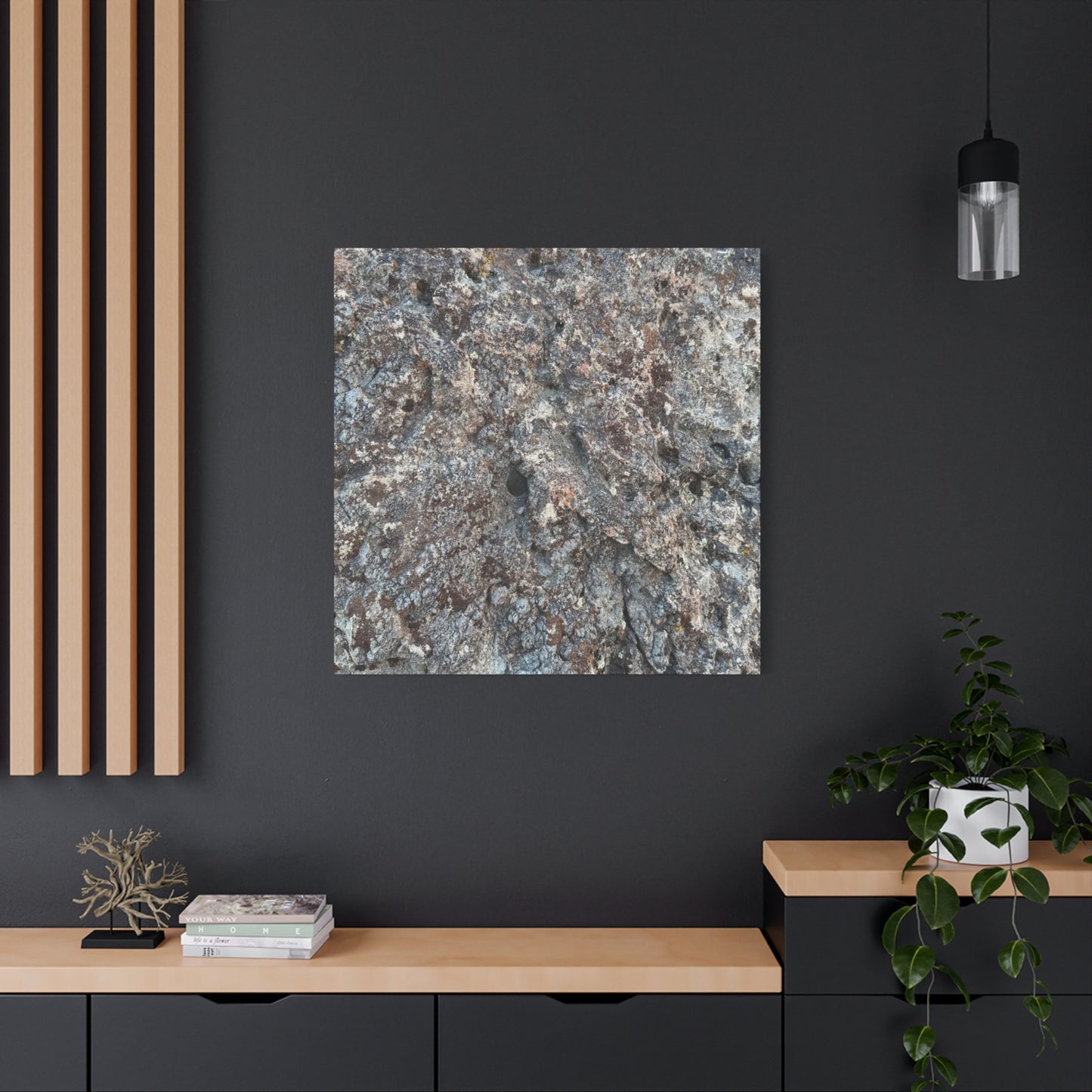 Rust and Granite - Unique Frameless Canvas Wall Art - Art By Earth