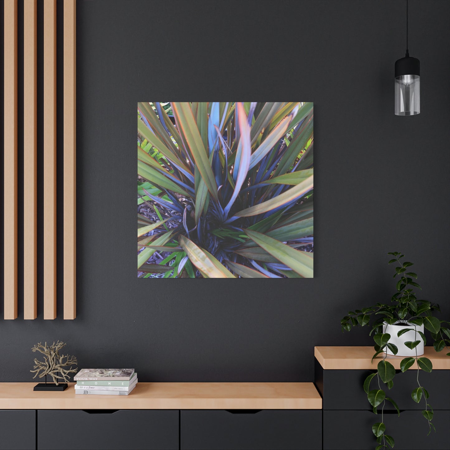Twisted Blades of Verdant Symphony - Unique Frameless Canvas Wall Art - Art By Earth