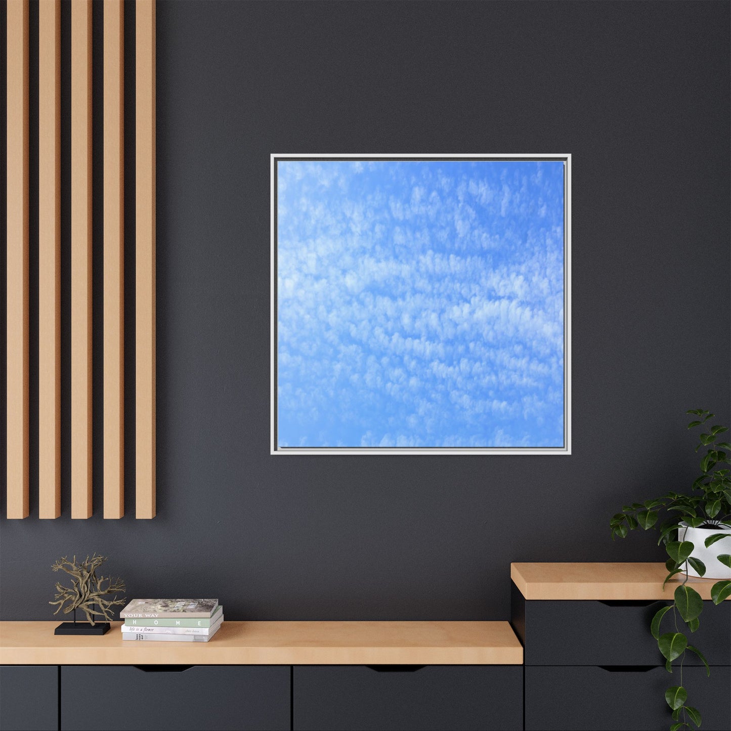 Wispy Blue Dreams - Unique Stretched Canvas Wall Art - Art By Earth