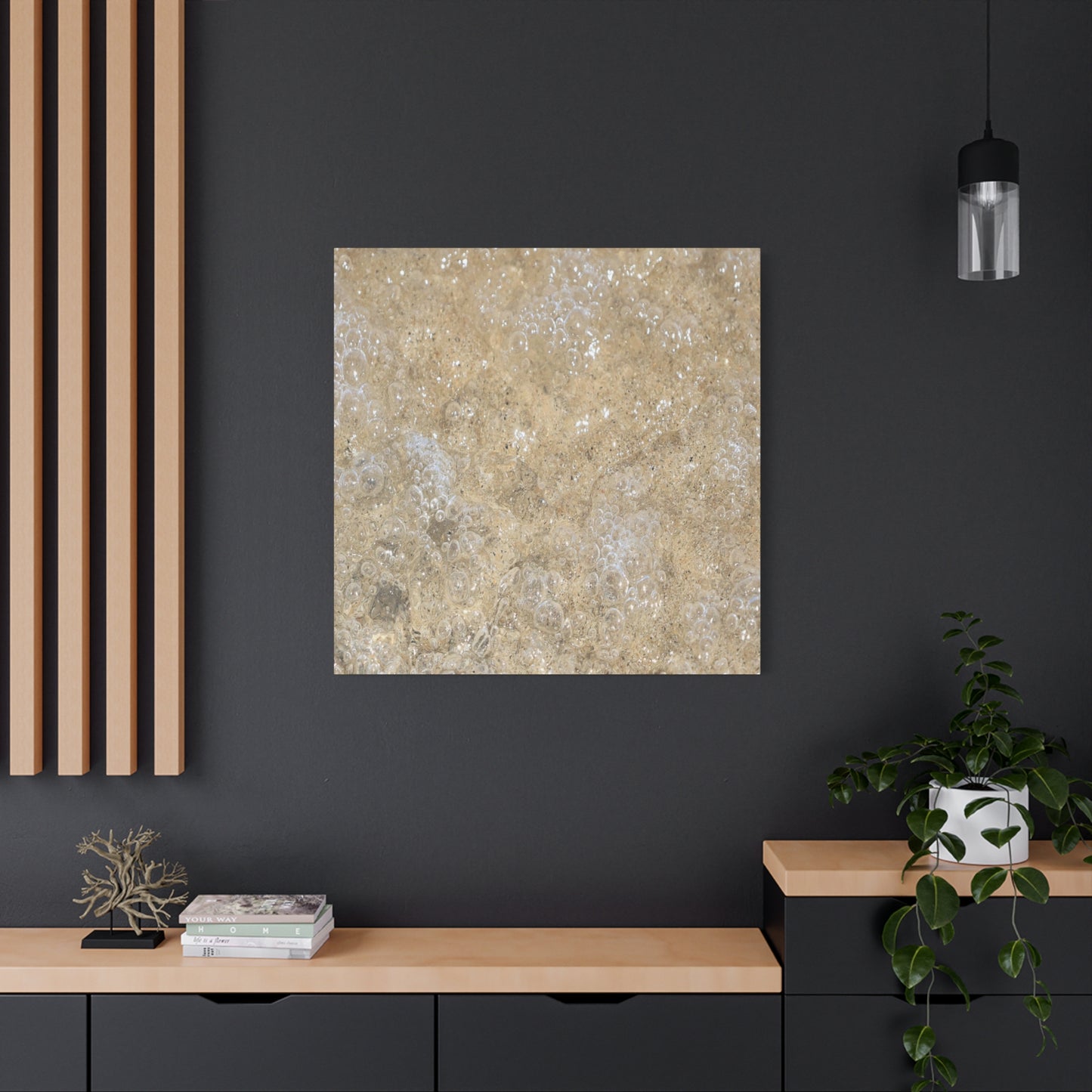 Bubbles in Sand - Unique Frameless Canvas Wall Art - Art By Earth