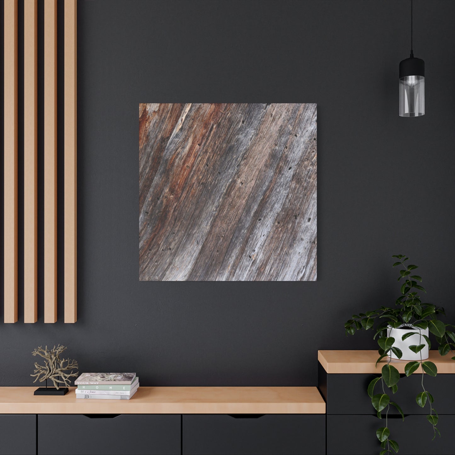 Aged Timber Surface - Unique Frameless Canvas Wall Art - Art By Earth
