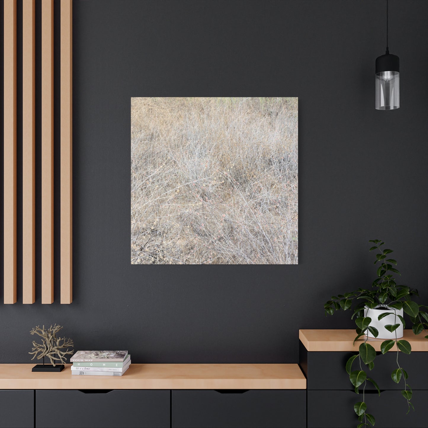 Tangled Whispers of Autumn's Fading Breath - Unique Frameless Canvas Wall Art - Art By Earth
