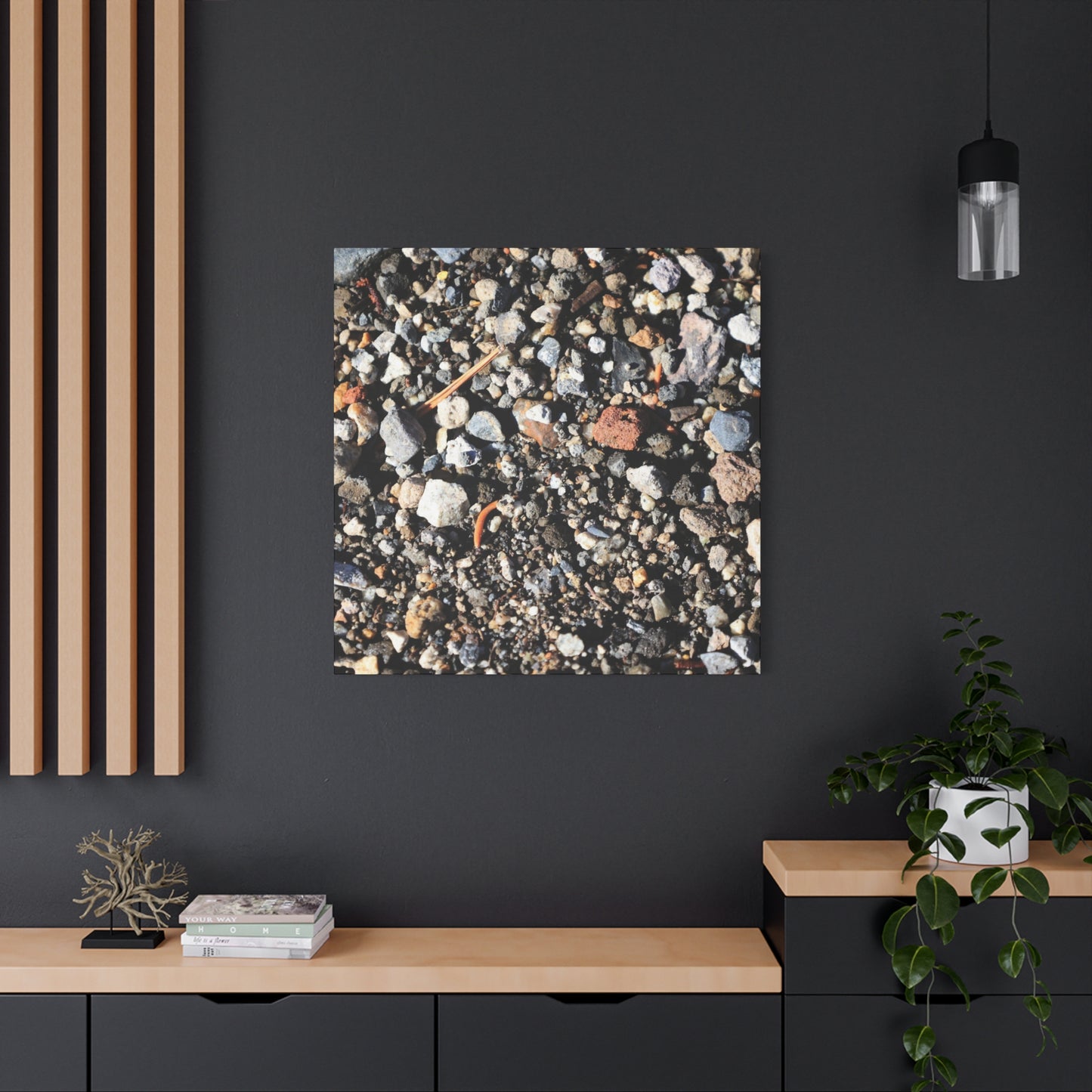Scattered Stones - Unique Frameless Canvas Wall Art - Art By Earth