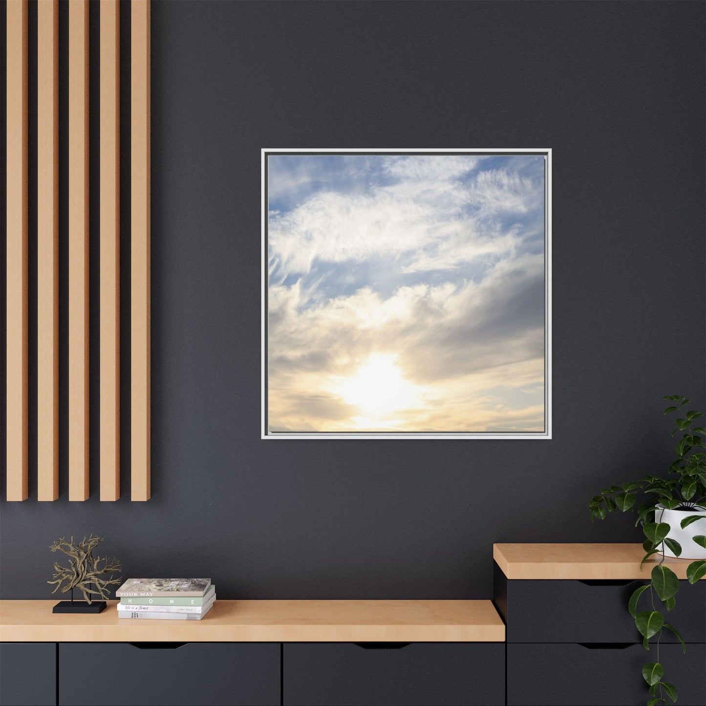 Sky's Ethereal Whisper - Unique Stretched Canvas Wall Art - Art By Earth