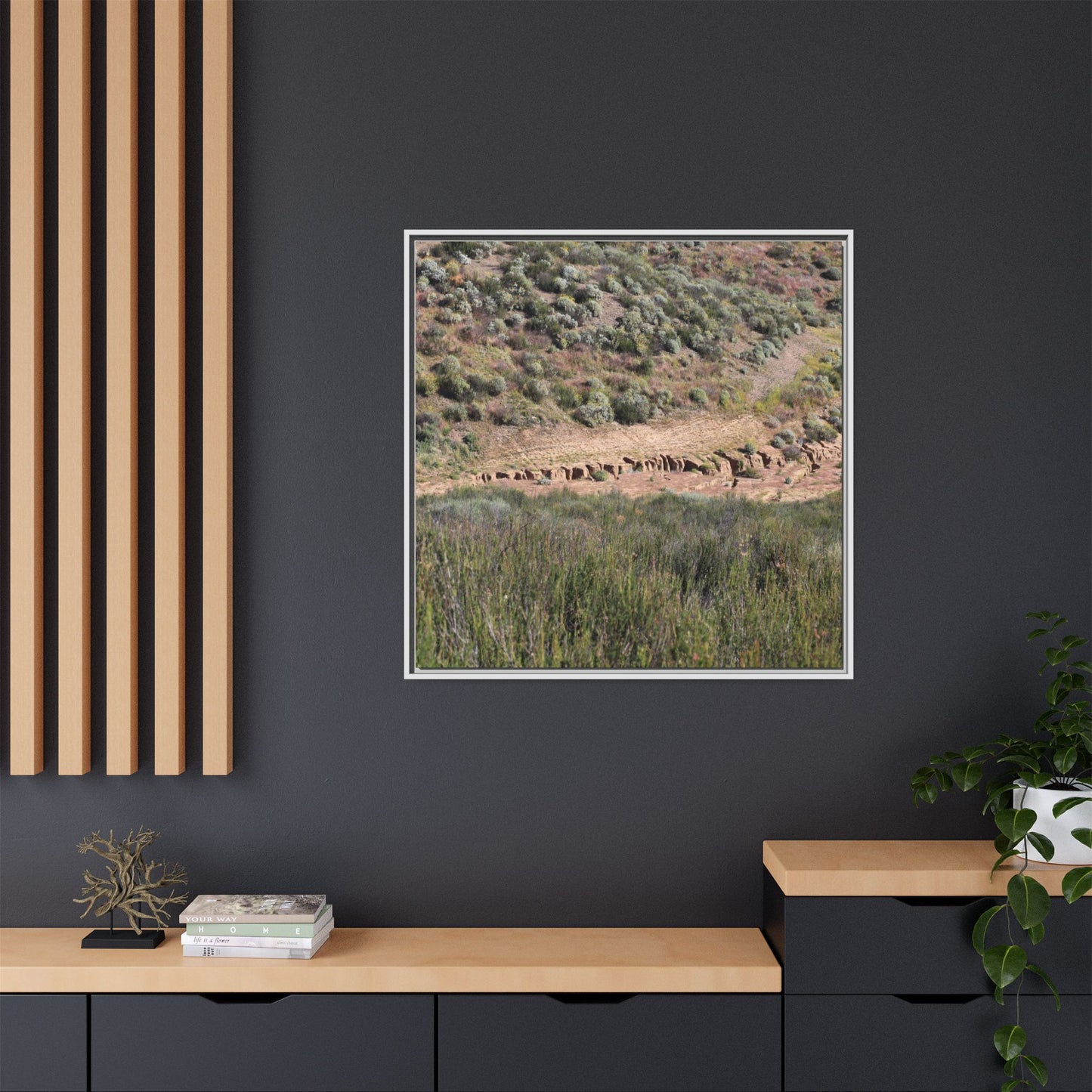 Ancient Dwellings in the Valley - Unique Stretched Canvas Wall Art - Art By Earth