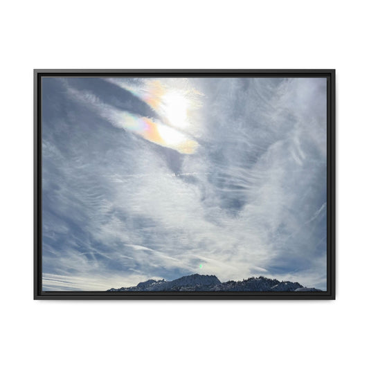 Whispers of Winter's Embrace - Unique Stretched Canvas Wall Art