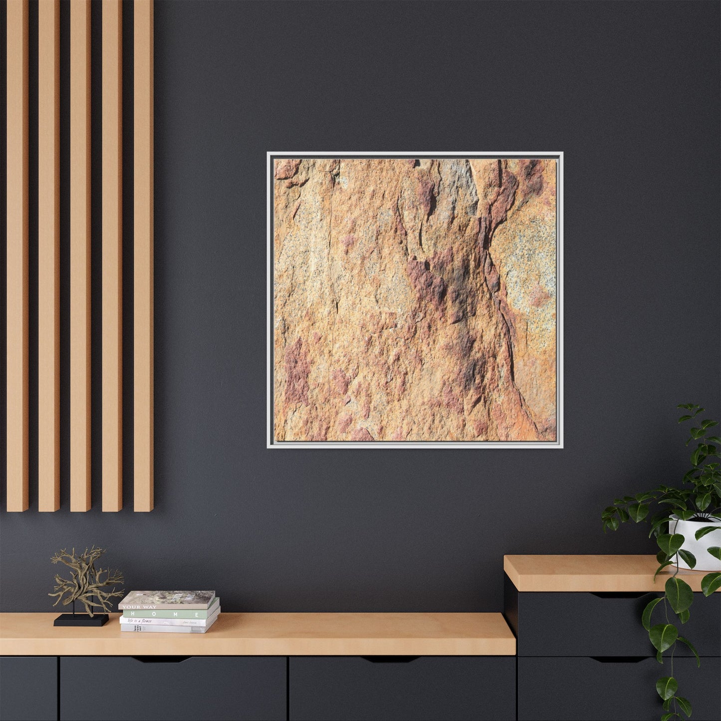 Fractal Stone - Unique Stretched Canvas Wall Art - Art By Earth