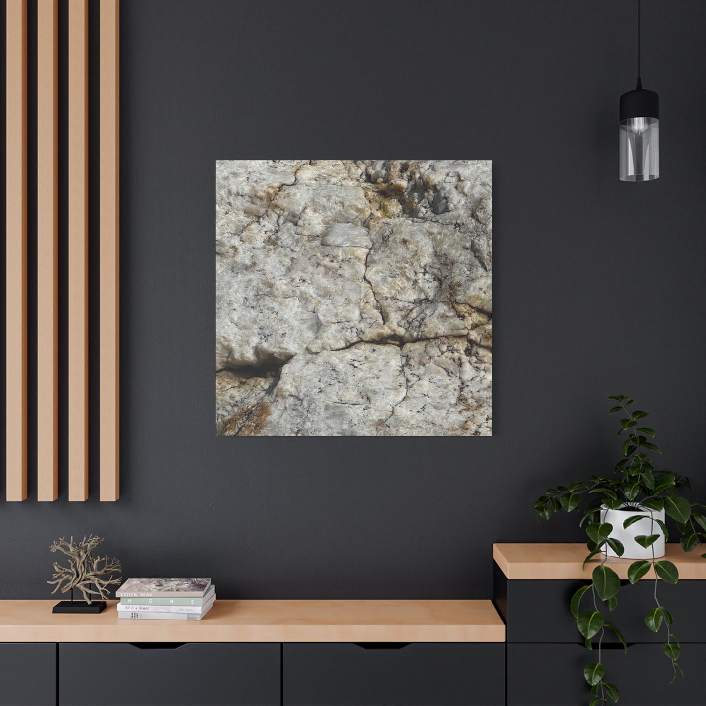 Ancient Rock Face - Unique Frameless Canvas Wall Art - Art By Earth