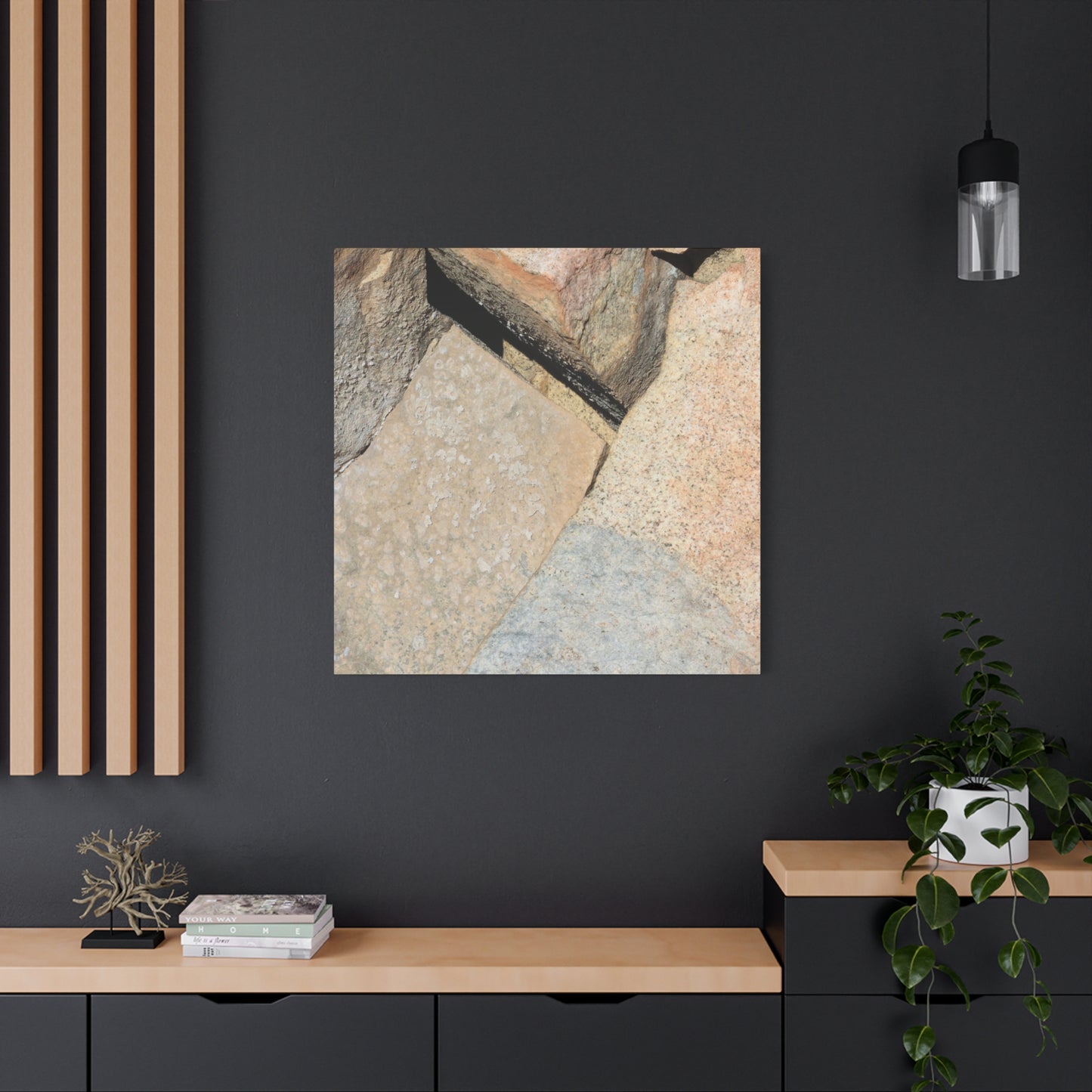 Stone Fragments - Unique Frameless Canvas Wall Art - Art By Earth