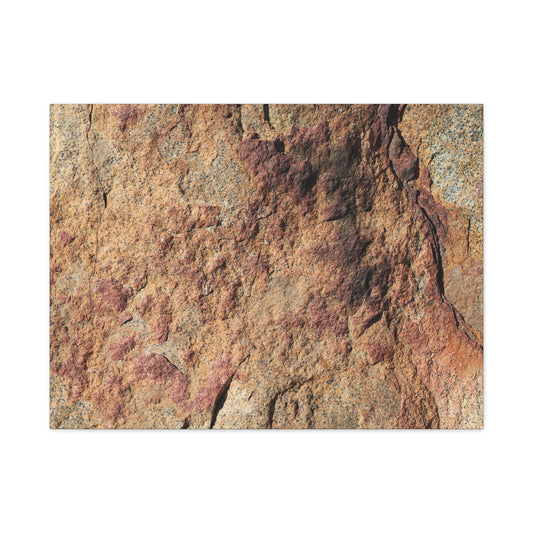 Lithic Veins of Ember - Unique Frameless Canvas Wall Art - Art By Earth