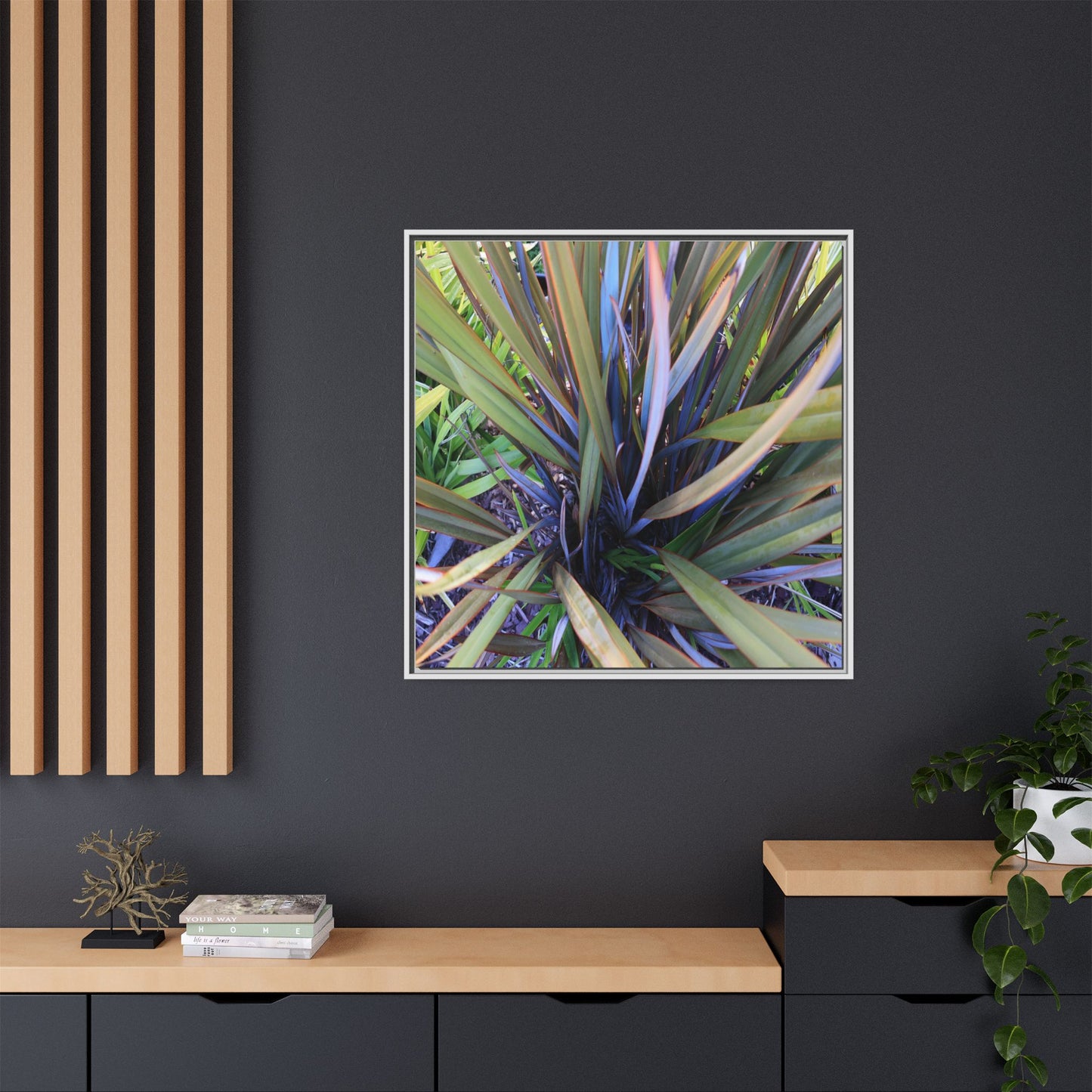Radiant Leaves - Unique Stretched Canvas Wall Art - Art By Earth