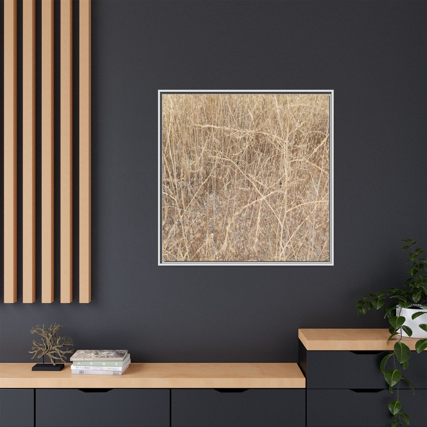 Golden Stalks - Unique Stretched Canvas Wall Art - Art By Earth