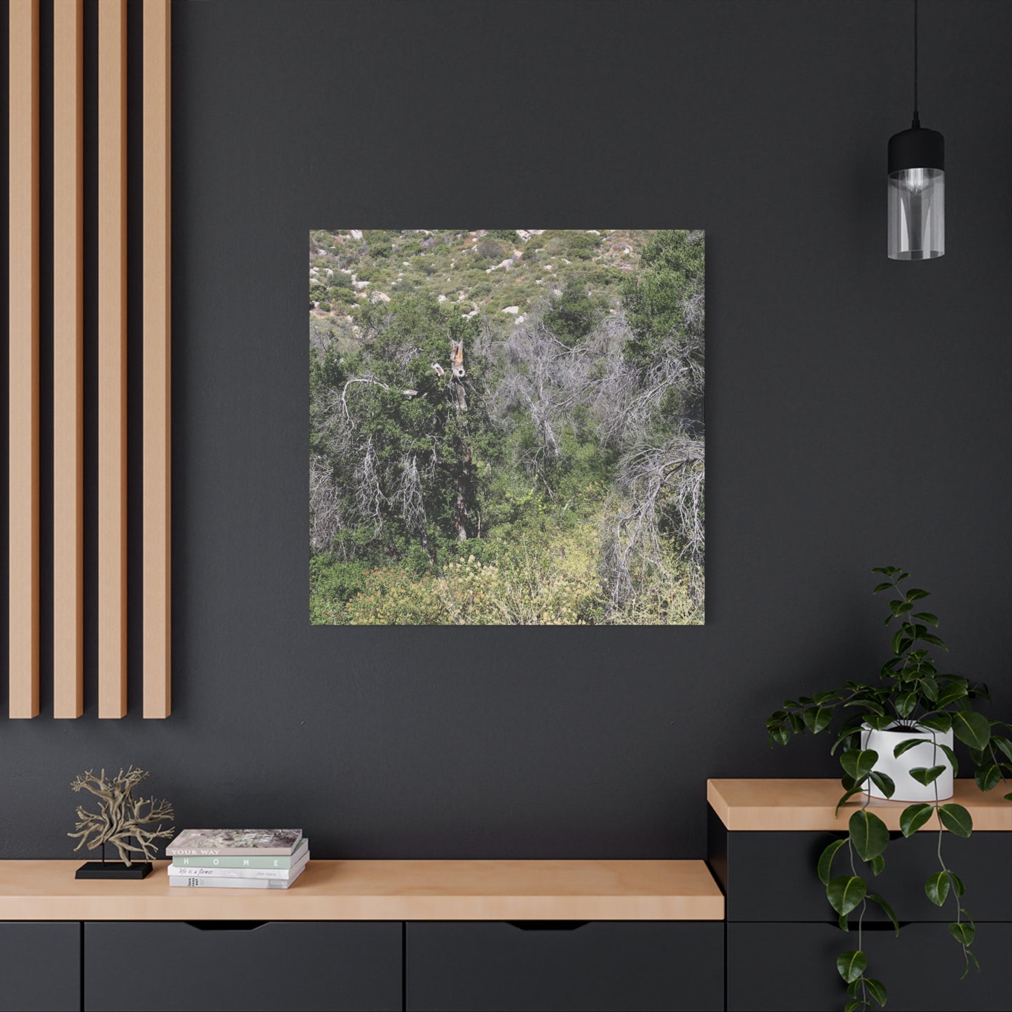Drought-Stricken Forest - Unique Frameless Canvas Wall Art