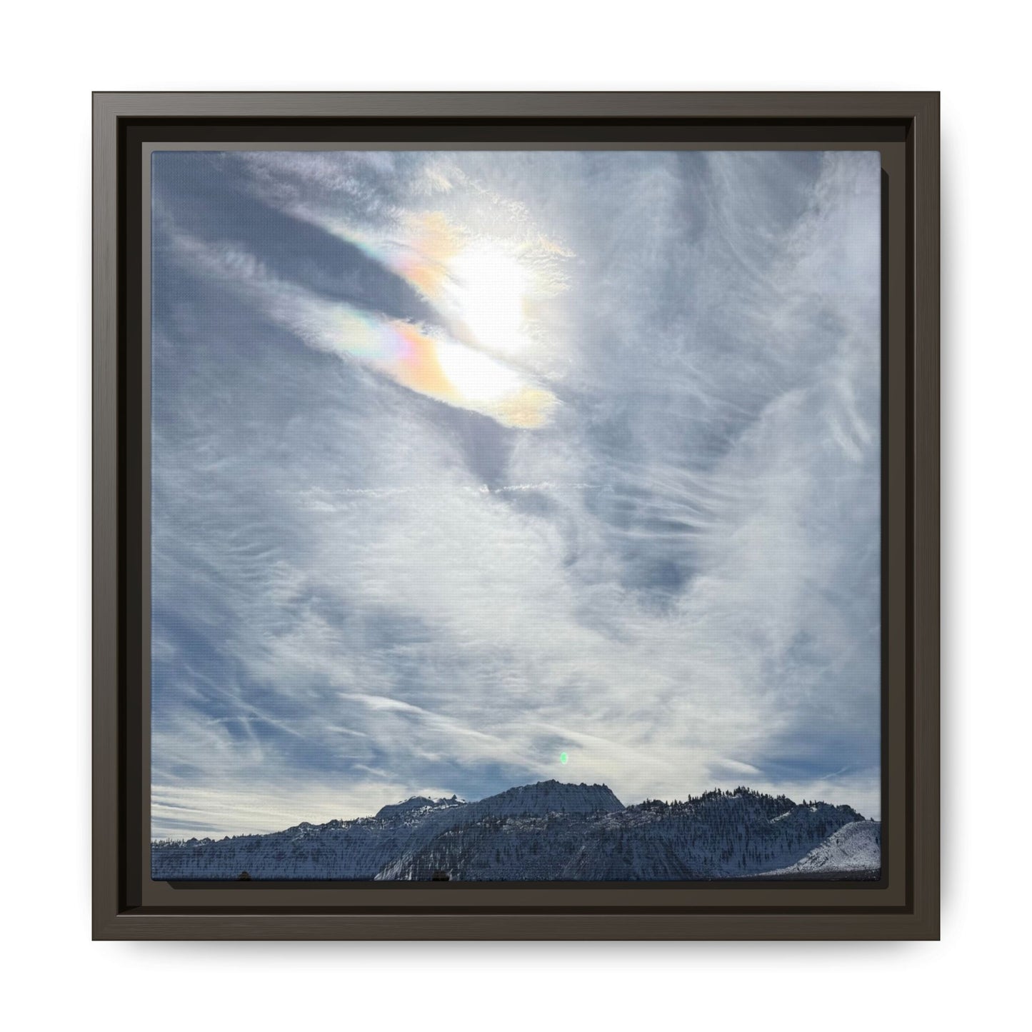 Whispers of Winter's Embrace - Unique Stretched Canvas Wall Art