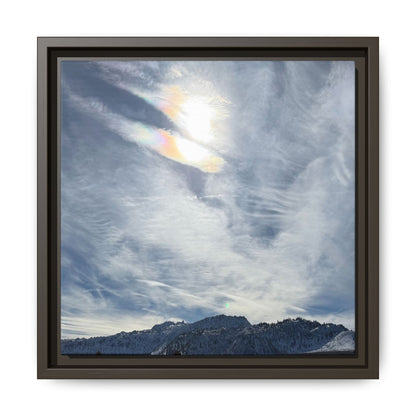 Whispers of Winter's Embrace - Unique Stretched Canvas Wall Art