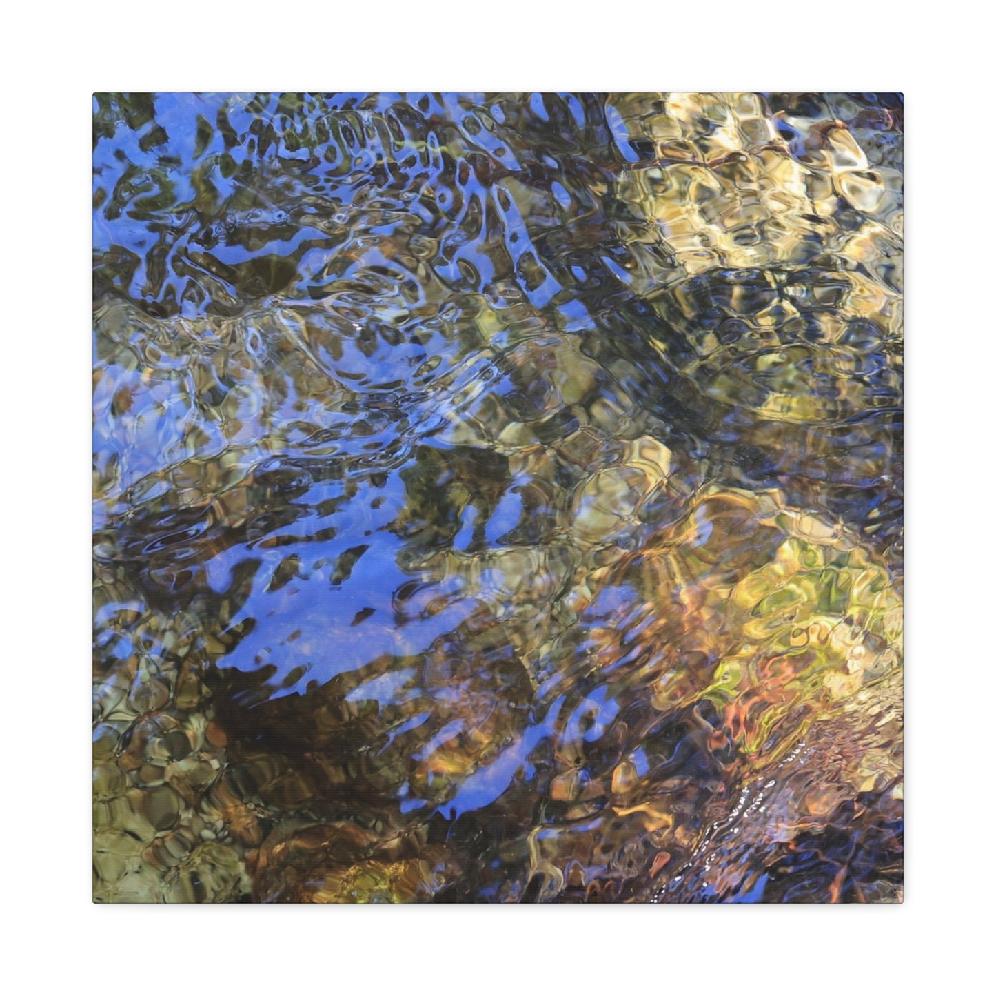 Azure Fragments - Unique Frameless Canvas Wall Art - Art By Earth