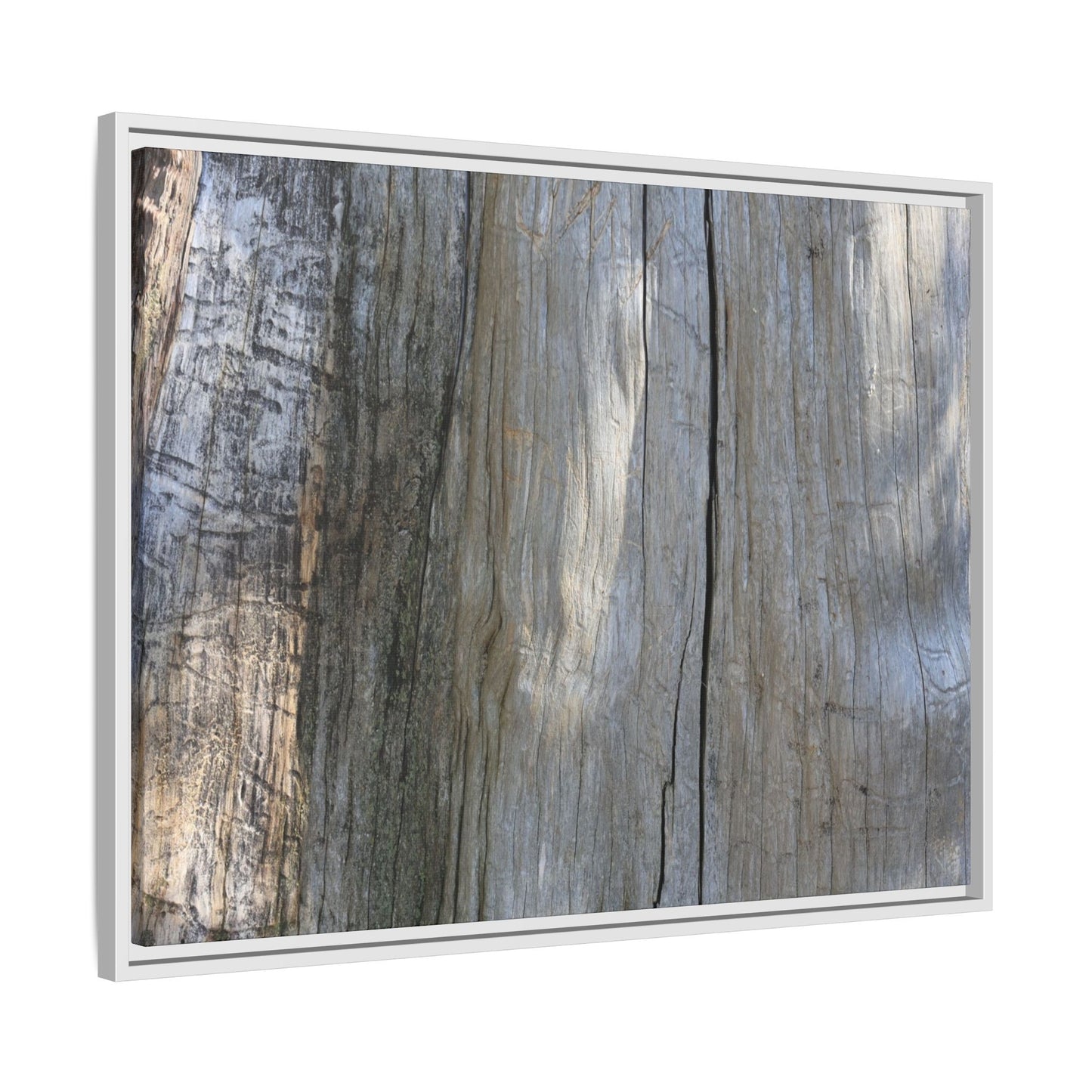 Cracked Timber Texture - Unique Stretched Canvas Wall Art