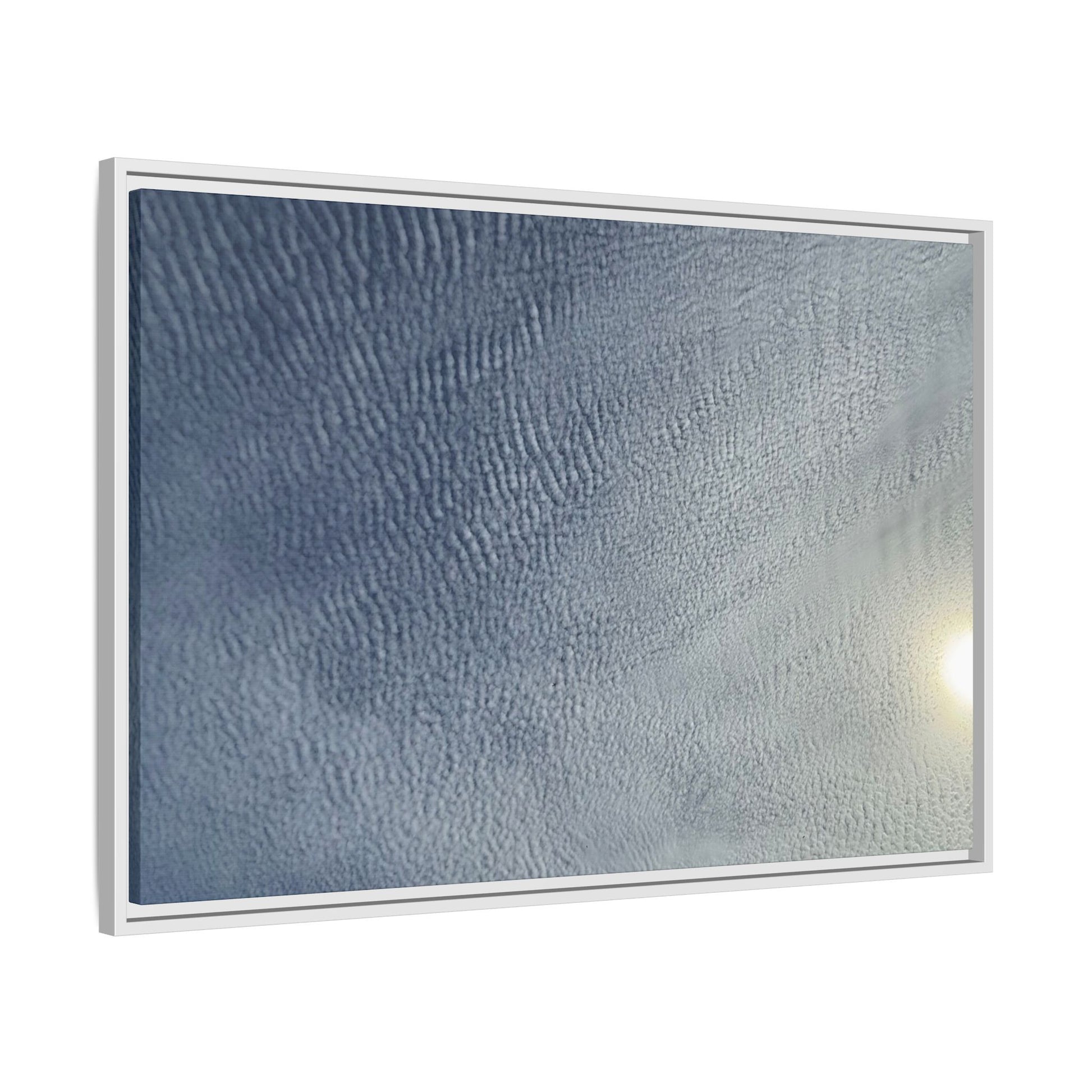 Undulating Whispers of Cerulean Stillness - Unique Stretched Canvas Wall Art - Art By Earth