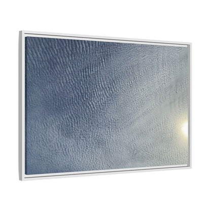 Undulating Whispers of Cerulean Stillness - Unique Stretched Canvas Wall Art - Art By Earth