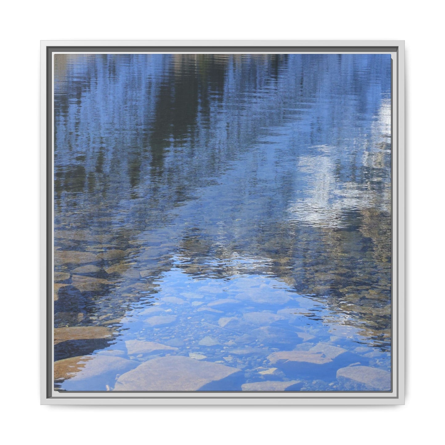 Reflected Stones - Unique Stretched Canvas Wall Art