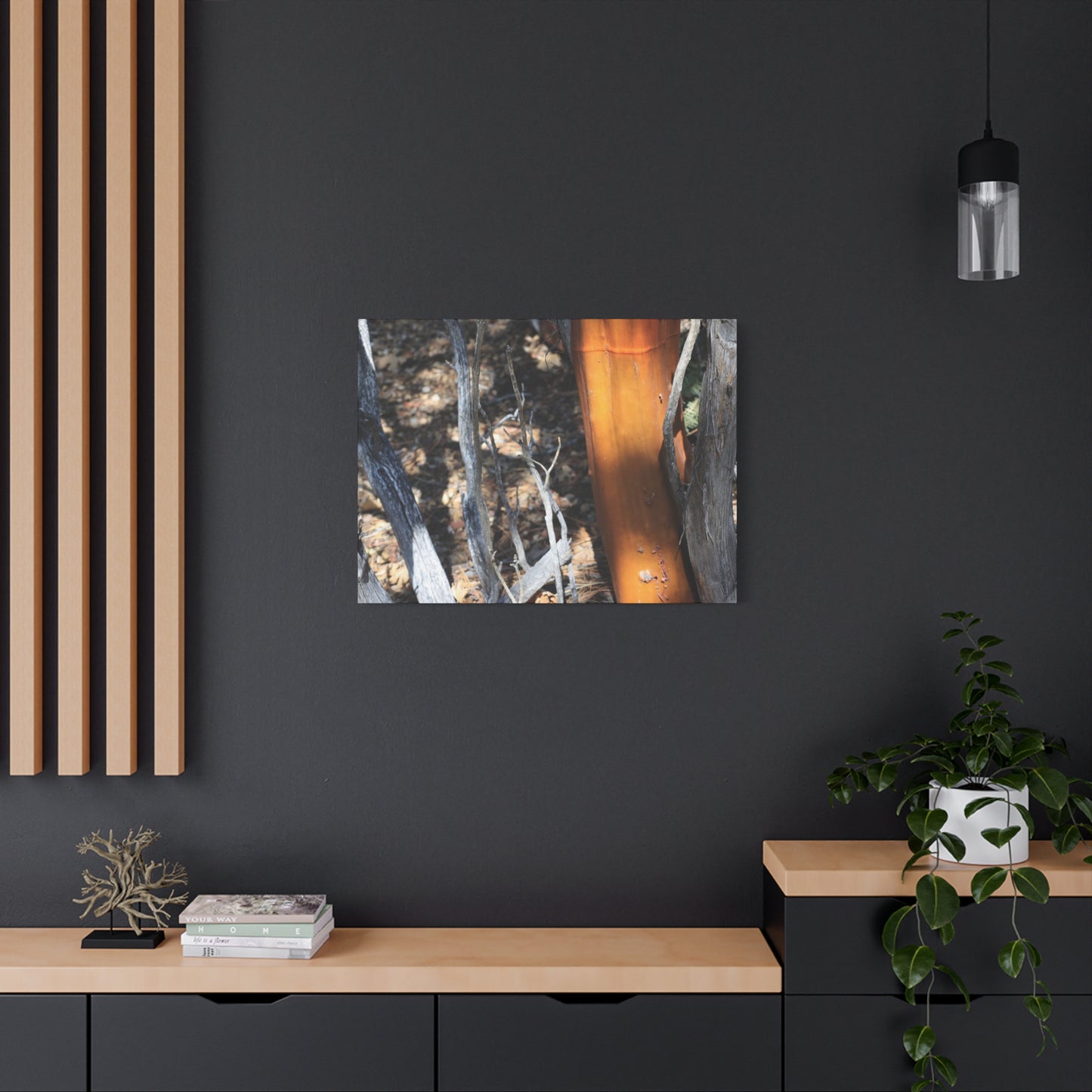 Burnt Forest Remnants - Unique Frameless Canvas Wall Art