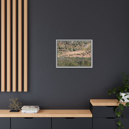 Ancient Dwellings in the Valley - Unique Stretched Canvas Wall Art - Art By Earth