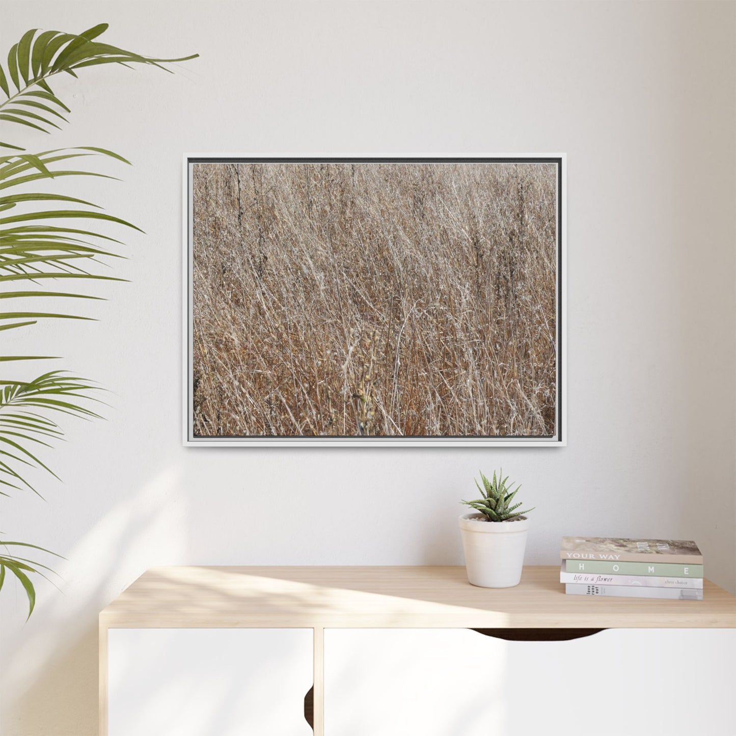 Dry Grass Symphony - Unique Stretched Canvas Wall Art - Art By Earth