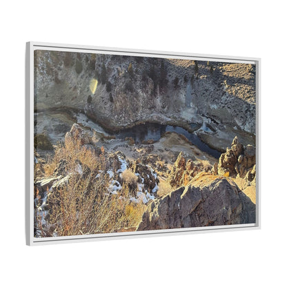 Fractured Landscape at Dawn - Unique Stretched Canvas Wall Art