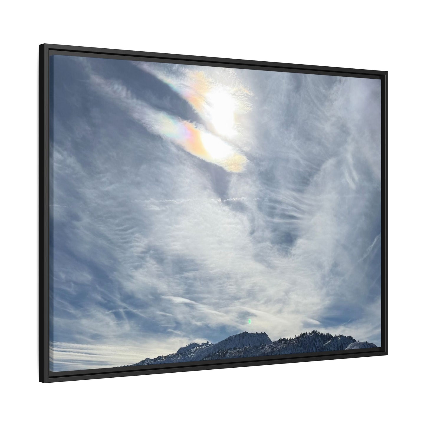 Whispers of Winter's Embrace - Unique Stretched Canvas Wall Art