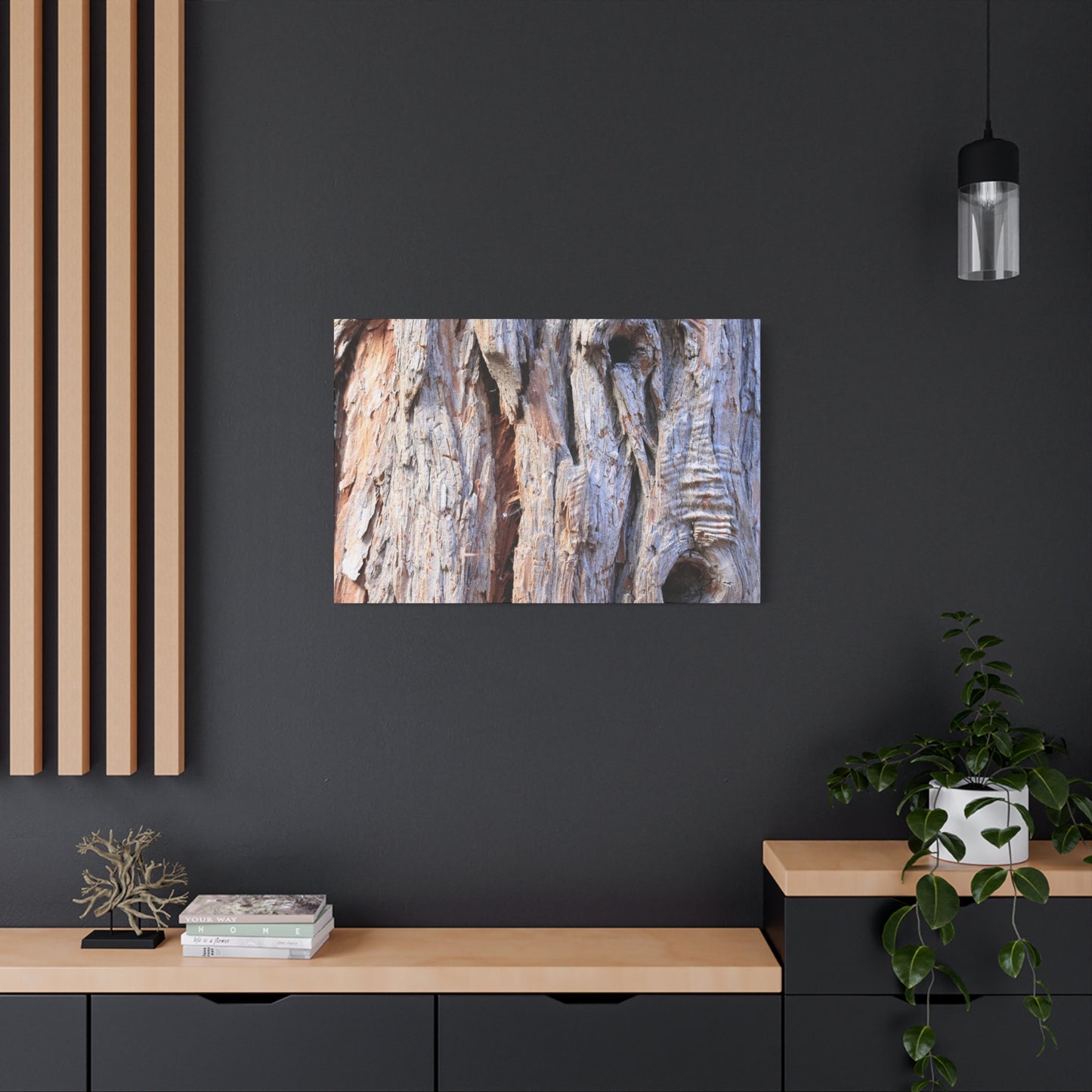 Aged Bark Surface - Unique Frameless Canvas Wall Art - Art By Earth