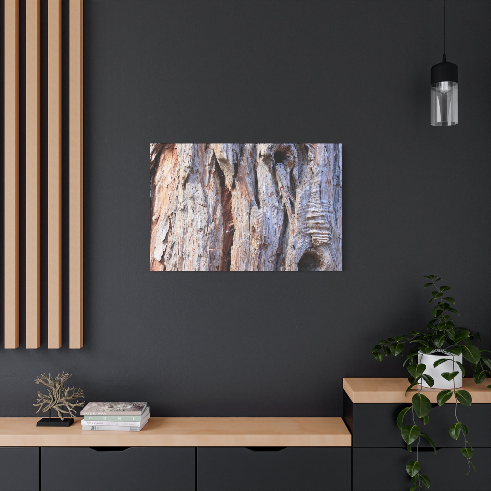 Aged Bark Surface - Unique Frameless Canvas Wall Art - Art By Earth