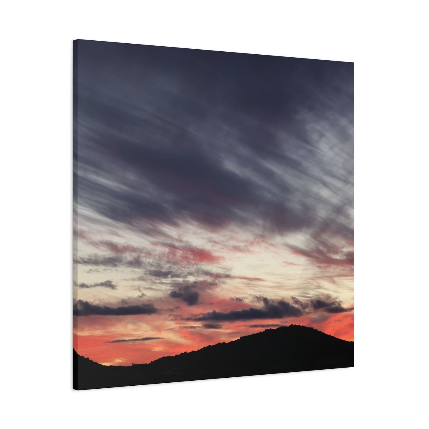 Sunset Over Mountains - Unique Frameless Canvas Wall Art - Art By Earth
