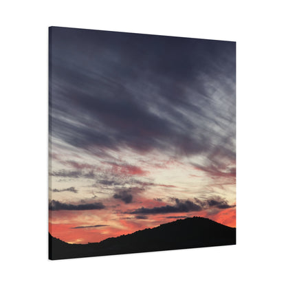 Sunset Over Mountains - Unique Frameless Canvas Wall Art - Art By Earth