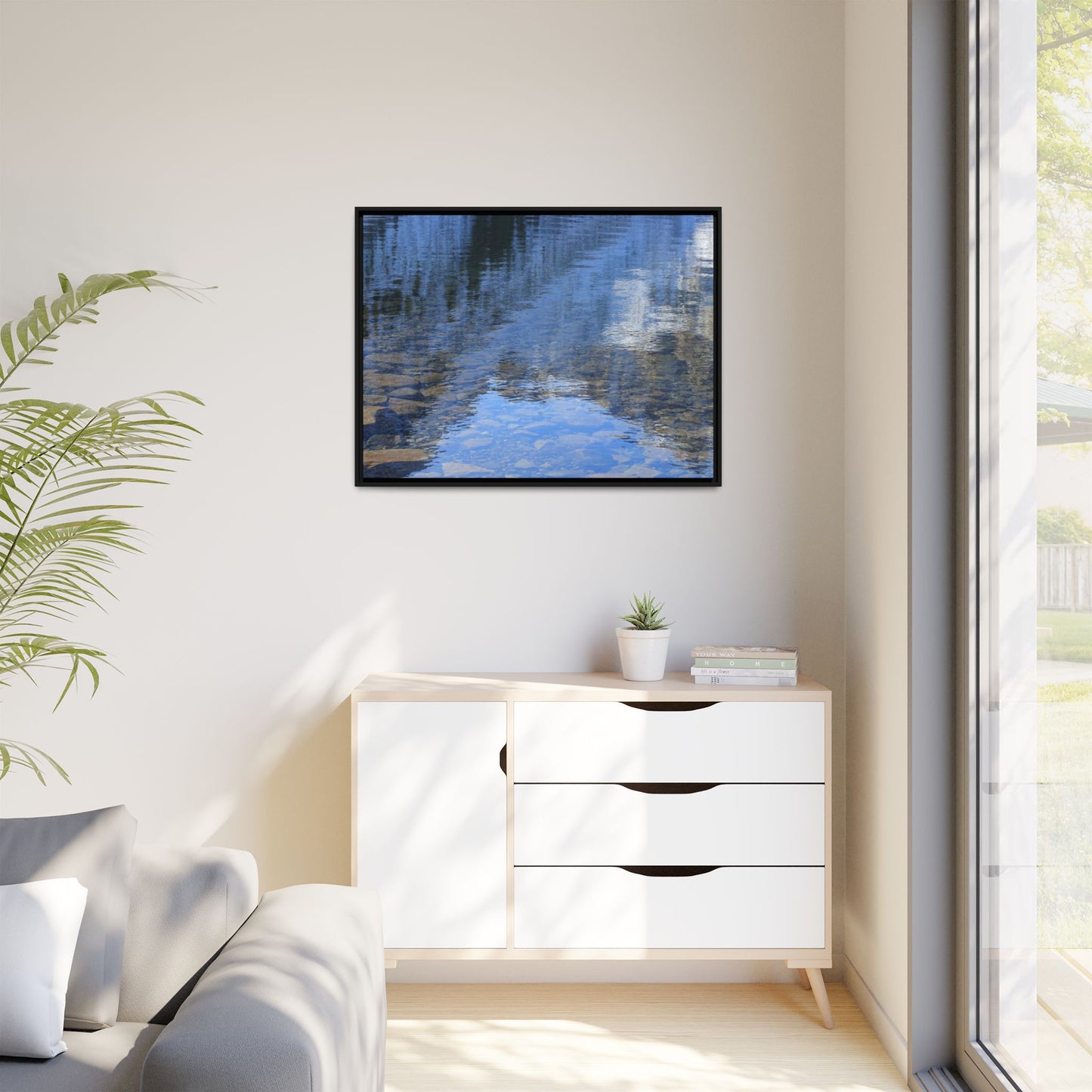 Reflected Stones - Unique Stretched Canvas Wall Art