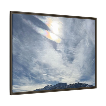 Whispers of Winter's Embrace - Unique Stretched Canvas Wall Art