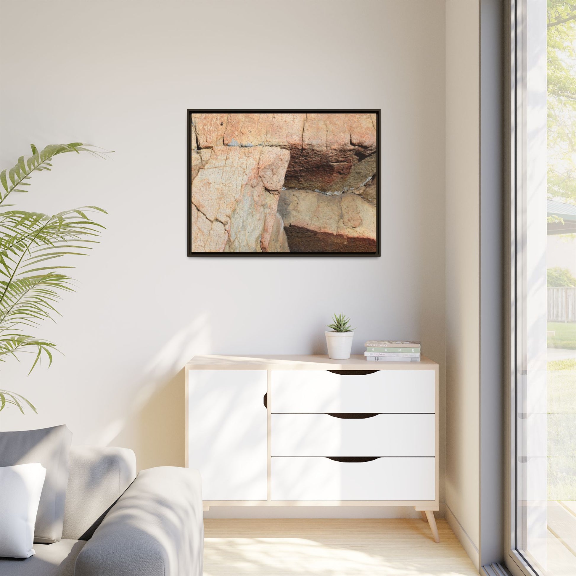 Fractured Stone - Unique Stretched Canvas Wall Art - Art By Earth