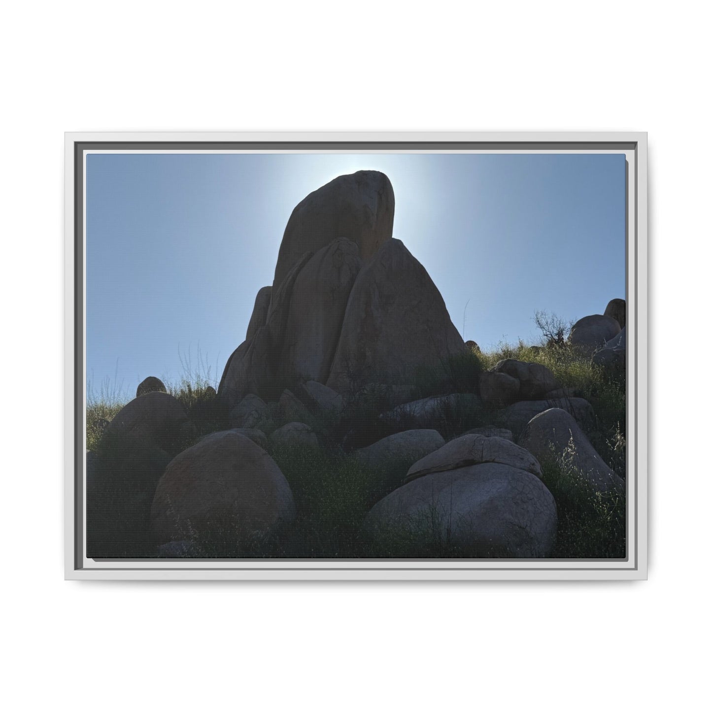 Boulder Silhouette - Unique Stretched Canvas Wall Art - Art By Earth