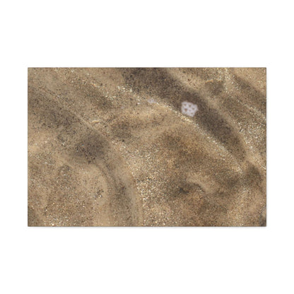 Sandy Shore Impressions - Unique Frameless Canvas Wall Art - Art By Earth