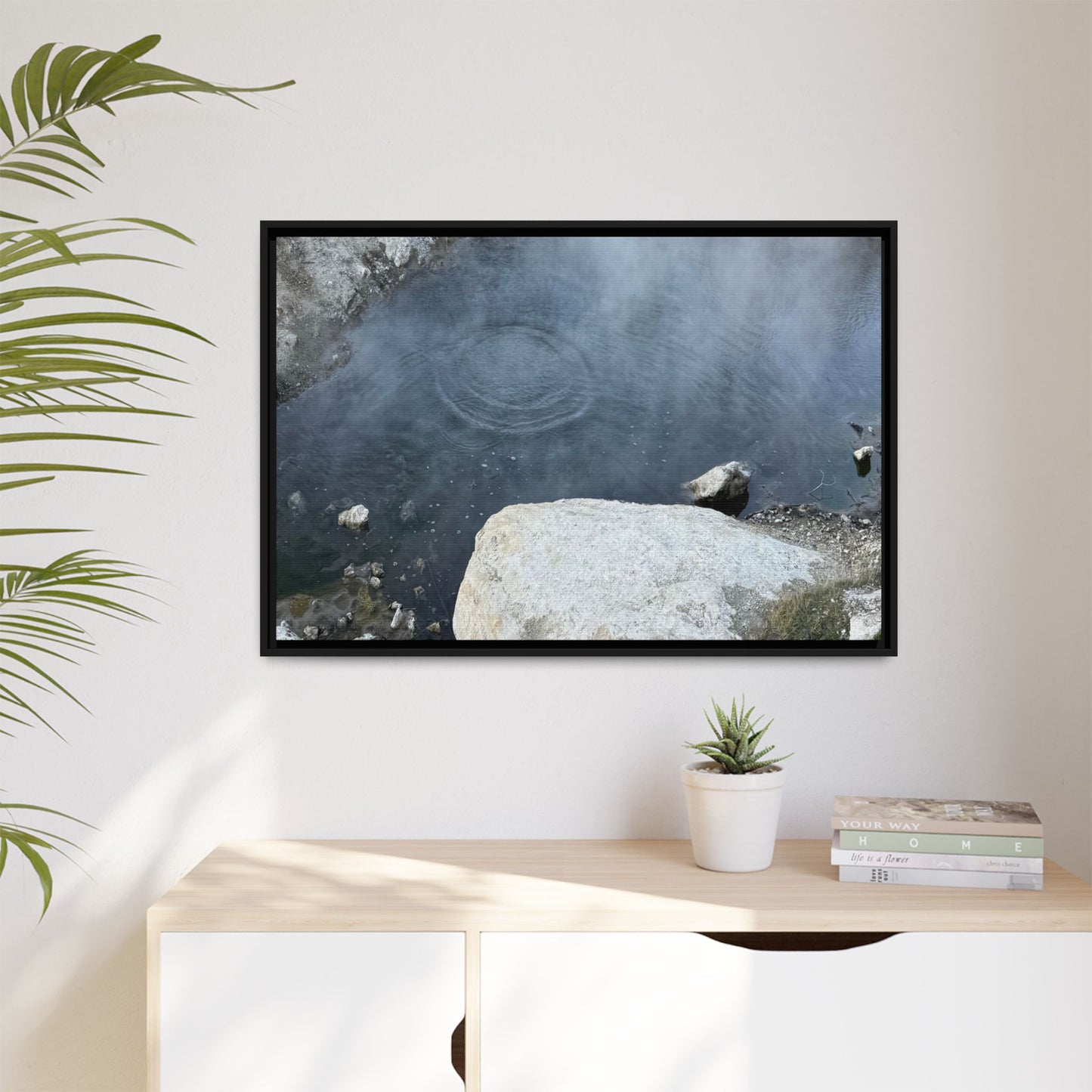 Ripples of Silence - Unique Stretched Canvas Wall Art